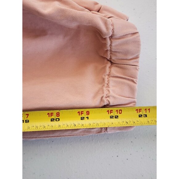 Free People Crop Pants Small Pink Champagne Cadet Jogger PullOn Cargo Fairy Boho - Picture 5 of 13